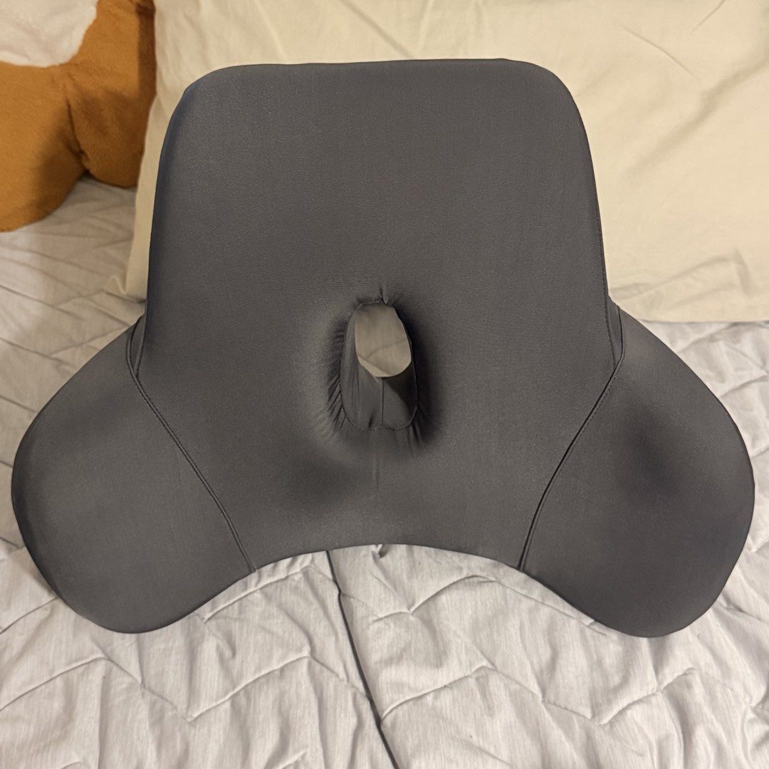 Nitori Memory Foam Back Support Cushion (Category: Cushions & Throws) located in Muntinlupa City. Submitted by lovedbyapril (Listing ID 1427525412, Image 1). Description: - Nitori back support chair cushion - Bought for 1200 - RFS: I purchased wrong type of cushion, I was supposed to get a seat cushion 😅.