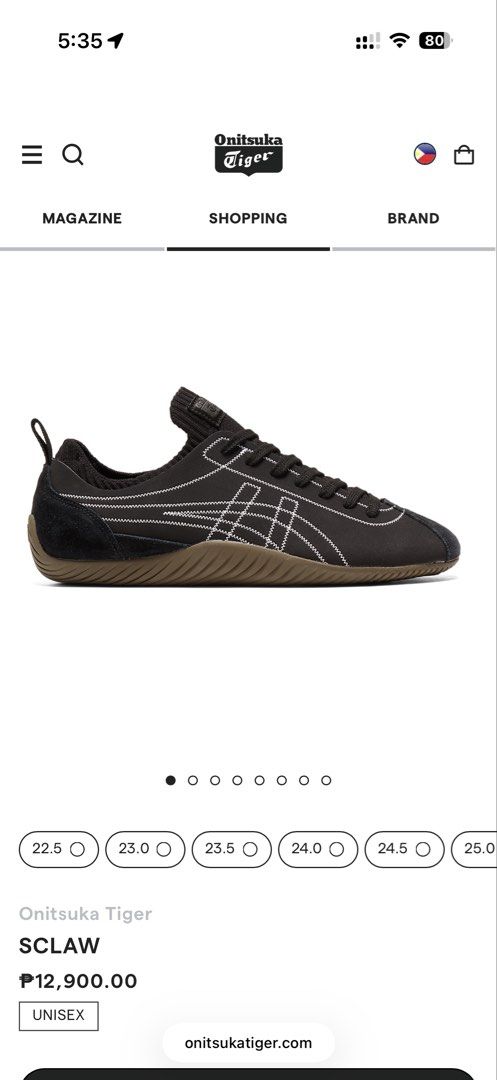 Onitsuka Tiger SCLAW Black Sneakers (Category: Casual Shoes) located in Manila. Submitted by jgabbiee (Listing ID 1427572563, Image 1). Description: Bought in Japan just this month. RFS: will get a different color Brand new with tag and box. Just fitted in store and at home. Fits 8.5 to 9 women’s size .