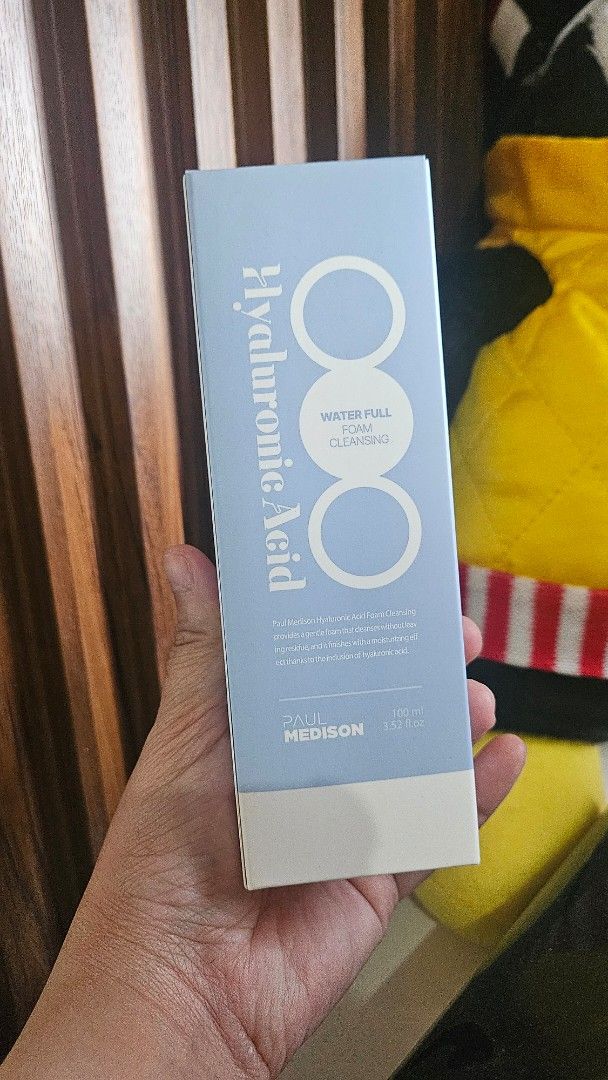Paul Medison Cleanser (Category: Face Care) located in San Juan City. Submitted by mjdeclutters (Listing ID 1427570719, Image 1). Description: Paul Medison Hyaluronic Waterfull Foam Cleansing RFS: extra expiry: April 27 2028.
