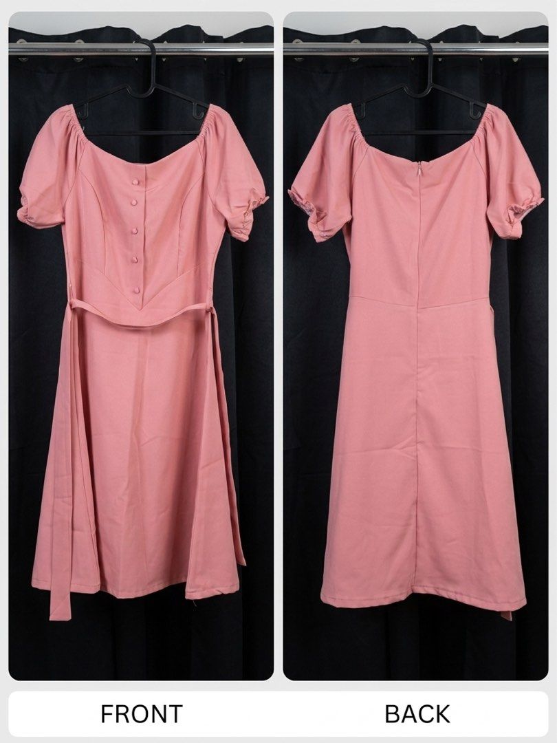 PINK DRESS (Category: Dresses) located in Taguig. Submitted by declutterbykatie (Listing ID 1427558881, Image 1). Description: Condition: Worn once only, still in excellent condition Size: XS-M Style: bodycon / flowy / off-shoulder RFS: decluttering Location: Taguig City MOP: bank transfer MOD: Lalamove c/o buyer 💬 Message me for more photos or details!.