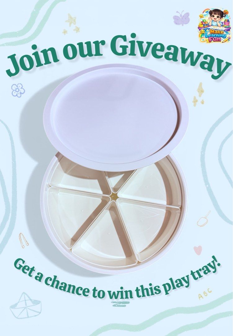 Play Tray Giveaway (Category: Educational & Learning Toys) located in Bulacan. Submitted by makelearningfun (Listing ID 1427590483, Image 1). Description: Get a chance to win a Sensory Play Tray! Follow Make Learning Fun Education Toys on F a c e b o o k.
