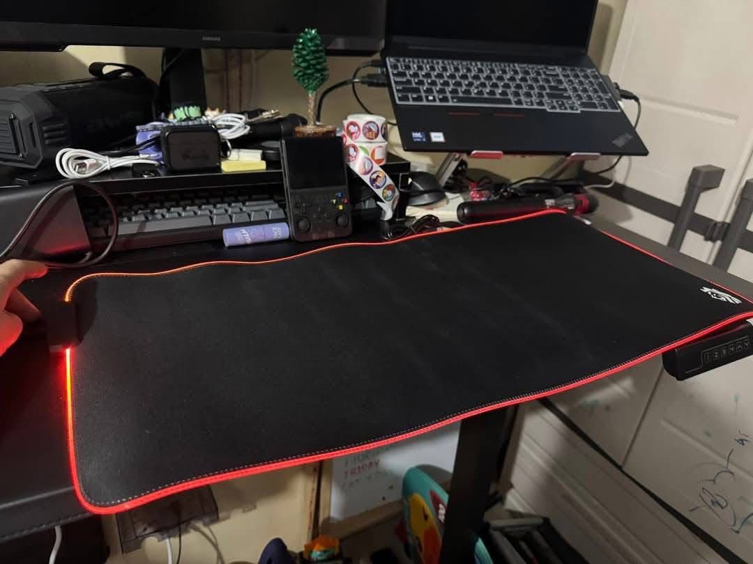 RGB Gaming Mousepad (Category: Mouse & Mousepads) located in Mandaluyong City. Submitted by kendykeyn (Listing ID 1427596958, Image 3). Description: Brand new. Never used, opened lang to check if working ang lights. Bought this for Php714.00 With box..