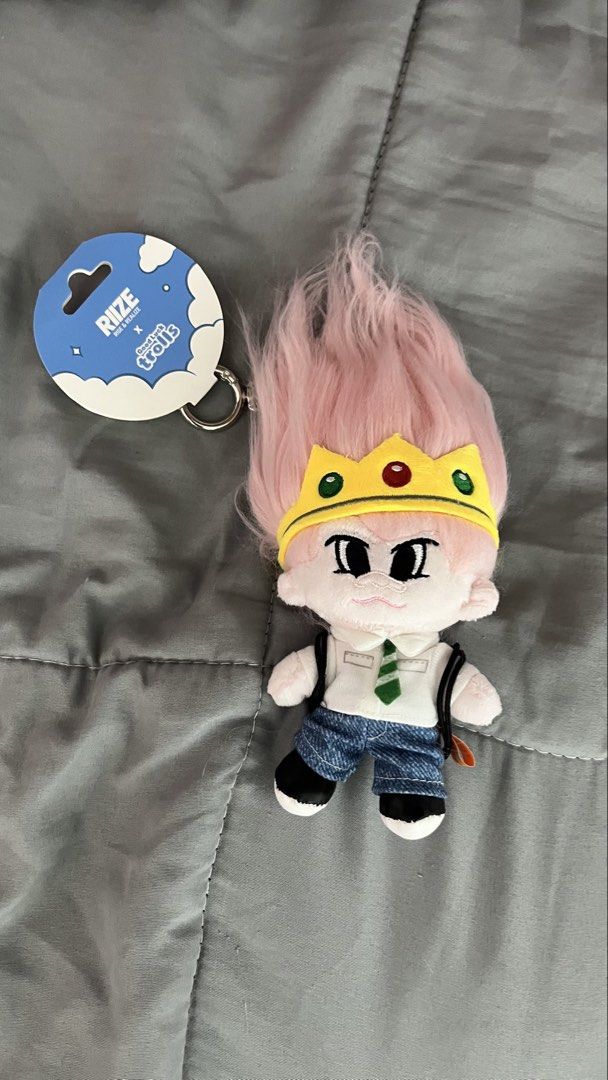 RIZE x Trolls Plush Keychain (Category: Plushies & Soft Toys) located in Cainta. Submitted by _arianaventi (Listing ID 1427631438, Image 1). Description: Eunseok Keychain Payment first policy.