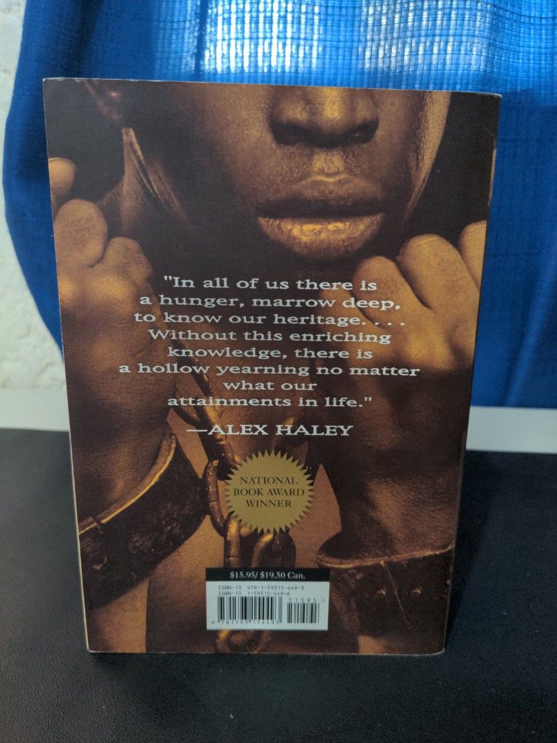 Roots (30th anniv.ed.) by Alex Haley (PB) (Category: Storybooks) located in Baguio. Submitted by fosterthe (Listing ID 1427530823, Image 2). Description: READ DESCRIPTION FIRST Roots by Alex Haley (30th Anniv. ed) Trade paperback with deckled edges Good condition Pages are clean Issues: Yellowed pages and foxing Available if not reserved or sold (obviously) GCASH ONLY LBC & J&T COURIER ONLY .