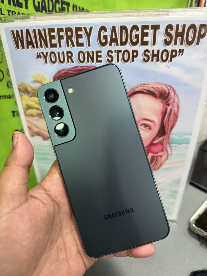 SAMSUNG S22 (Category: Samsung) located in San Juan City. Submitted by wainefreygadgetshop (Listing ID 1427585274, Image 1). Description: Samsung S22 8/128 ALL GOODS AT WORKING NO REPAIR HISTORY GAMING PHONE PEDE PANG BACK UP PHONE SCREEN TESTED SIGNAL TEST CAMERA SOBRANG LINAW HONEST ISSUE ILALAGAY SA NOTE PARA AWARE KA! NOTE* *SEE POSTED PICTURES HINDI MAKINIS,KAYA MURA, YAN LANG HONEST ISSUE THE REST WALA NA TEST ALL YOU WANT BAGO BAYARAN Buy 
