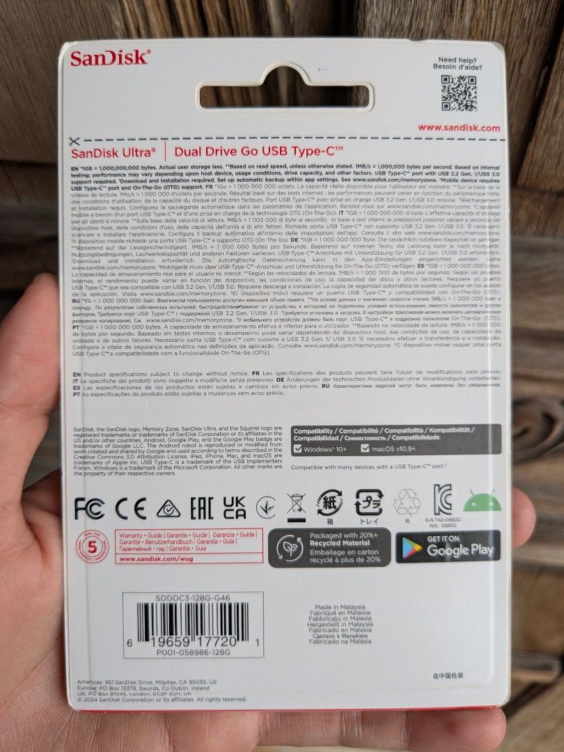 SanDisk 128GB USB Flash Drive (Category: Hard Disks & Thumbdrives) located in Quezon City. Submitted by joewack (Listing ID 1427580359, Image 2). Description: SanDisk Ultra Dual Drive Go 128GB USB Type-C original brand new sealed loc Quezon City shipping Lalamove Grab LBC cod/gcash/maya.
