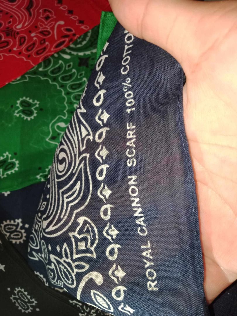 Scarfs / Bandana -Assorted Ethnic Designs (Category: Bedding & Towels) located in Manila. Submitted by golden888onlineshop (Listing ID 1427503151, Image 2). Description: ✅ Scarfs / Bandana -Assorted Ethnic Designs Broad strip of wool worn about the neck, shoulders, or head, for ornament or protection against cold, drafts, etc. 100% Cotton | Size: 20 x 20 | Brand: Y.S. Club DIRECT MESSAGE FOR ORDERS/ INQUIRIES. Wide Selection of Items to choose fr
