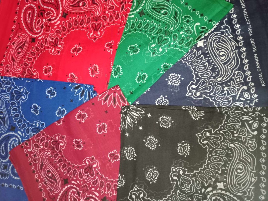 Scarfs / Bandana -Assorted Ethnic Designs (Category: Bedding & Towels) located in Manila. Submitted by golden888onlineshop (Listing ID 1427503151, Image 3). Description: ✅ Scarfs / Bandana -Assorted Ethnic Designs Broad strip of wool worn about the neck, shoulders, or head, for ornament or protection against cold, drafts, etc. 100% Cotton | Size: 20 x 20 | Brand: Y.S. Club DIRECT MESSAGE FOR ORDERS/ INQUIRIES. Wide Selection of Items to choose fr