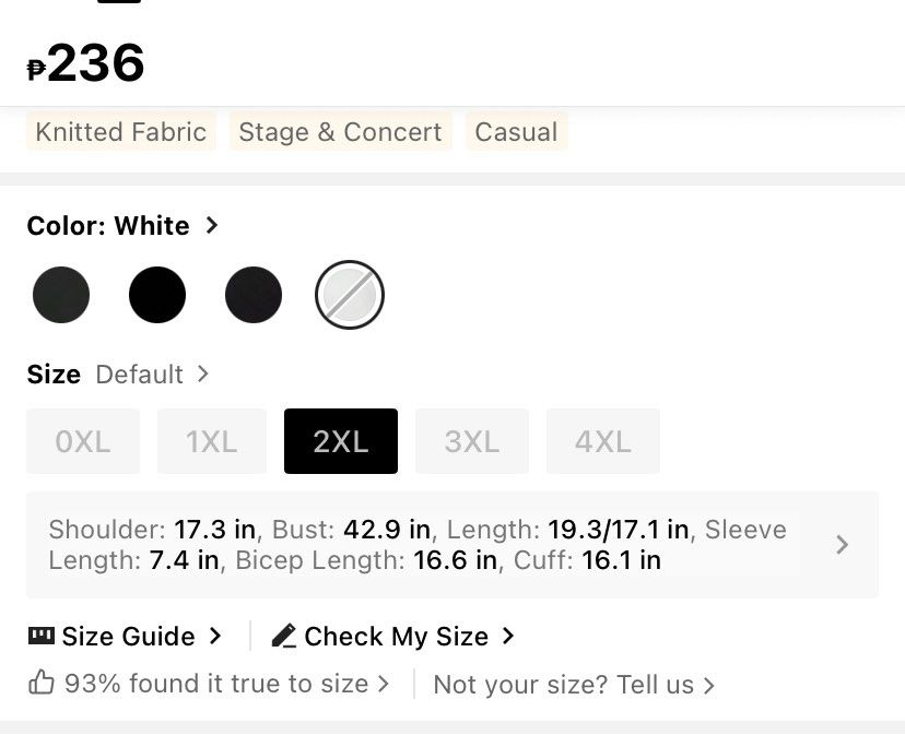 Shein Timeless Art Crop Top - 2XL (Category: Others Tops) located in Manila. Submitted by decluttercorner8.ph (Listing ID 1427627048, Image 3). Description: Size 2xl Pls see size description in the 3rd photo .