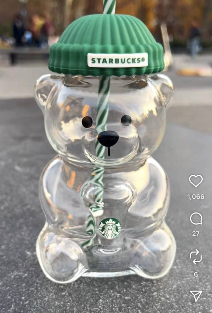Starbucks Bearista Bear Glass Cold Cup459285180607385601