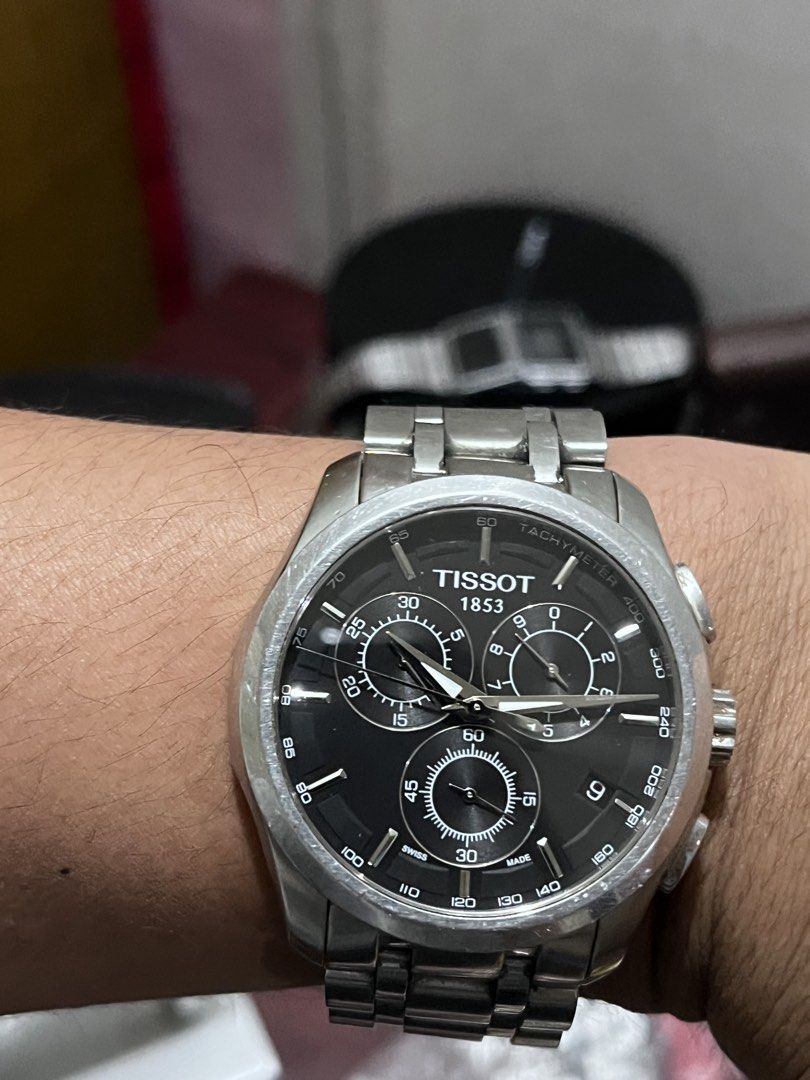 Tissot Couturier Chrono Watch (Category: Men's Watches) located in Baguio. Submitted by lattethrift21 (Listing ID 1427515582, Image 2). Description: Tissot mens Couturier Chrono Quartz Working well Makinis pa glass Minimal sign of usage only 100 % authentic Lbc cop/cod available.