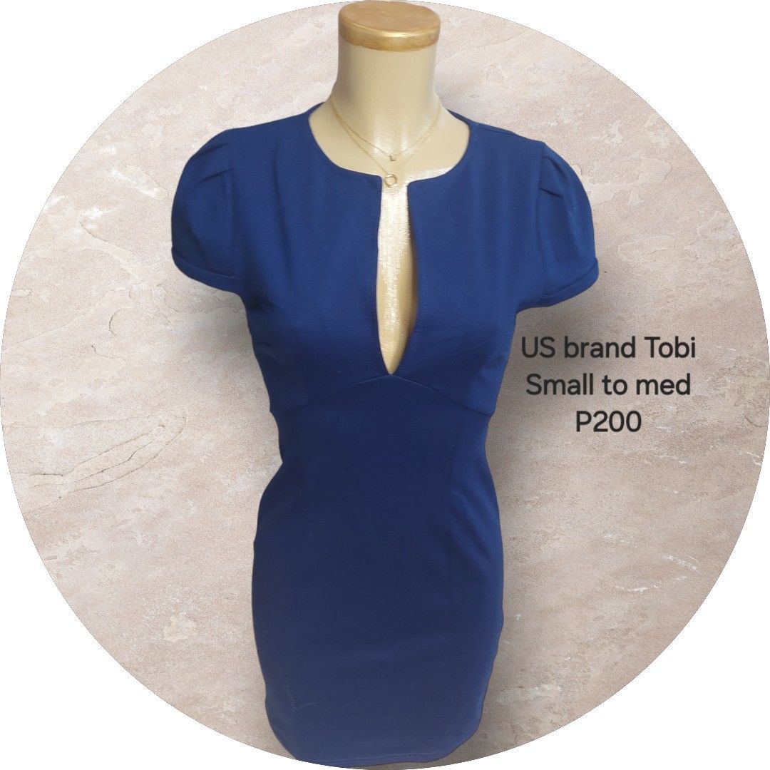 Tobi Blue Dress - Small to Medium (Category: Dresses) located in Binan City. Submitted by cp_ph (Listing ID 1427506985, Image 1). Description: Elegant blue dress from US brand Tobi. Features a flattering V-neckline and short sleeves. The dress is designed to fit sizes small to medium. Perfect for a night out or a special occasion. A stylish and versatile addition to your wardrobe..