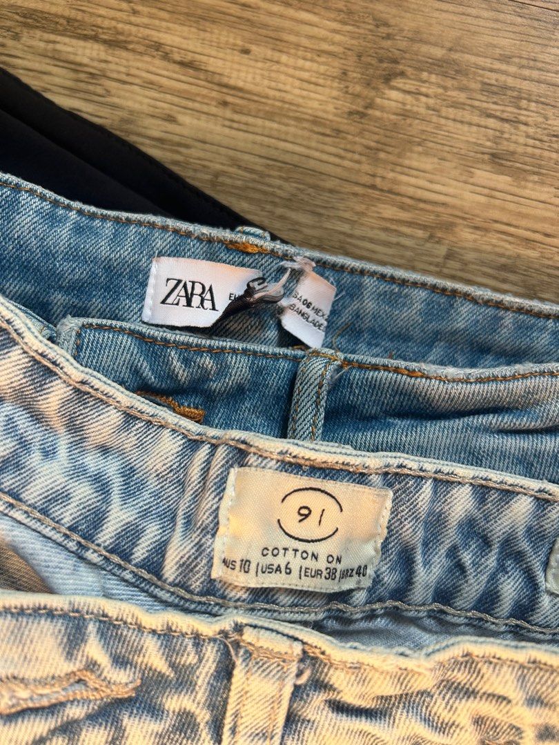 Zara cotton on denim shorts (Category: Shorts) located in Muntinlupa City. Submitted by cuxion (Listing ID 1427561930, Image 2). Description: Bundles of 3 26-27.