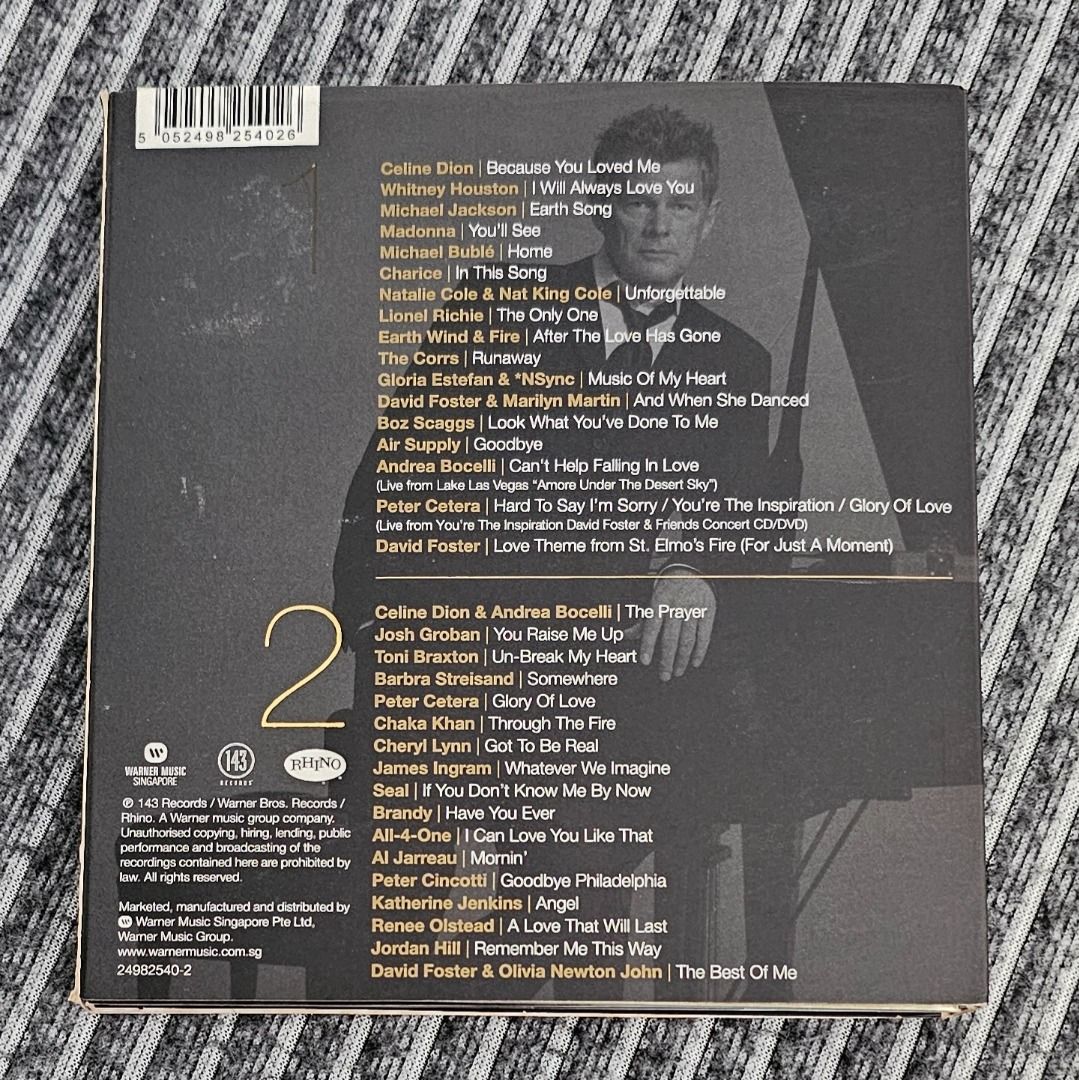 🌟🇸🇬[2CD Compilation] David Foster – The Magic Of David Foster & Friends (Category: CDs & DVDs) located in Singapore. Submitted by strangecell (Listing ID 1427750822, Image 2). Description: Many more Disco/Funk/Soul/Easy Listening/ Lounge/Jazz/Chill-out: https://carousell.com/p/1028943398 DJ/EDM/Dance: https://carousell.com/p/1035784902 Various Genres: https://www.carousell.sg/p/1253907759 *************************************** Self-collect at