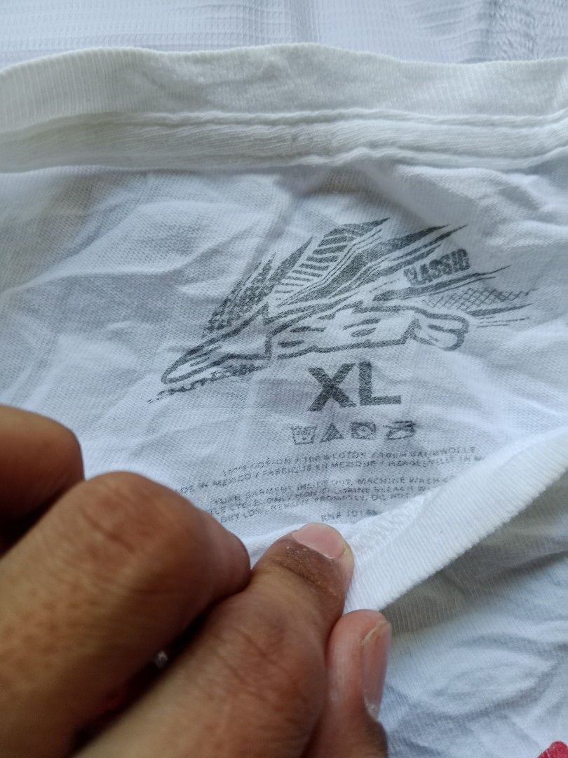 Alpinestars LXIII Graphic Tee - XL (Category: Tshirts & Polo Shirts ) located in Calauan. Submitted by vntg.bless (Listing ID 1427696964, Image 3). Description: Alpinestars Xl 24x28 Needwash fresh from bale 2pinhole/hairline.
