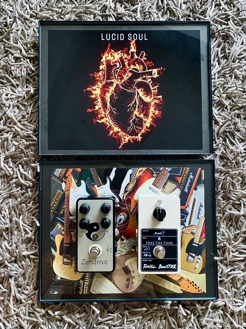Analog Boutique Pedals (Category: Musical Instruments) located in Makati City. Submitted by robma_ (Listing ID 1400004160, Image 1). Description: Amazing pedals All in excellent condition I lived in Bali 3 years during pandemic These were just stored in smoke free room Zendrive - 55K (Green board, Handmade & signed by Hermida) Final Booster (Handmade & singed by Yuki) - 12K MS SOV Overdrive (Rare & Discontinued)- 19K Red Jasper (Rare & Discontinu