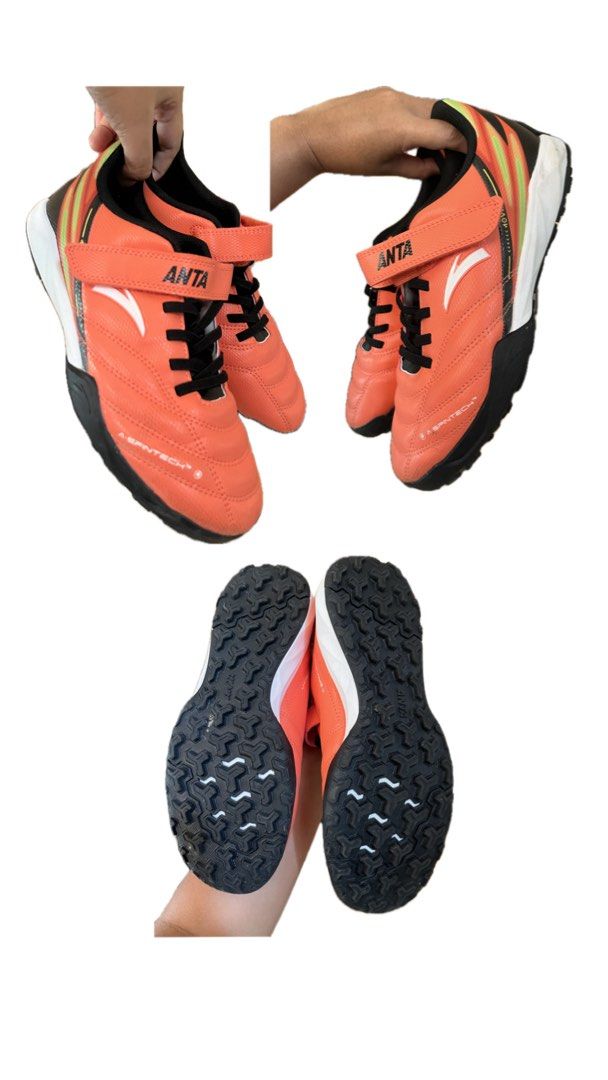 ANTA Orange Training Shoes sizeW:5 (Category: Sneakers) located in Lucena. Submitted by gymd4na (Listing ID 1427660185, Image 2). Description: Lightweight and durable ANTA training shoes perfect for indoor sports and active lifestyle. Features breathable material, secure Velcro strap, and cushioned sole for comfort and stability. ANTA sports shoes 🔥 ✔️ Comfortable & lightweight ✔️ Strap + lace support ✔️ Perfect for indoor sports .