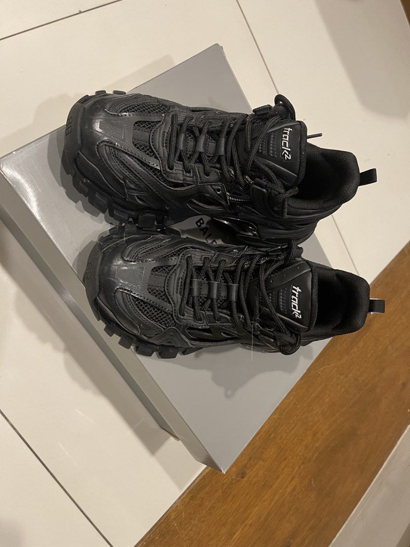 Balenciaga Track 2 Sneakers (Category: Sneakers) located in Quezon City. Submitted by midzammar (Listing ID 1427750844, Image 2). Description: Balenciaga Track 2 Sneakers (size 38) PHP 27,000 ~ bought from net-a-porter for PHP 50-60k+ ~ used twice only ~ with original box, dustbags (soft copy of receipt can be provided. i cannot give the hard copy as i bought multiple items with the shoes) ~ free shipping within metro manila!.