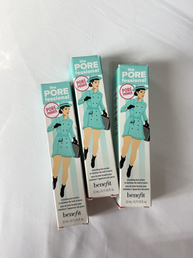 Benefit The POREfessional Pore Primer 22ml (Category: Makeup) located in Navotas City. Submitted by hellolades (Listing ID 1413890970, Image 1). Description: SALE Benefit The POREfessional Pore Primer Php 2100 free sf via j&t - Minimizes the look of pores - Creates a smooth base for makeup - 22ml / 0.75 US fl. oz. size - Features a box with a woman in teal.