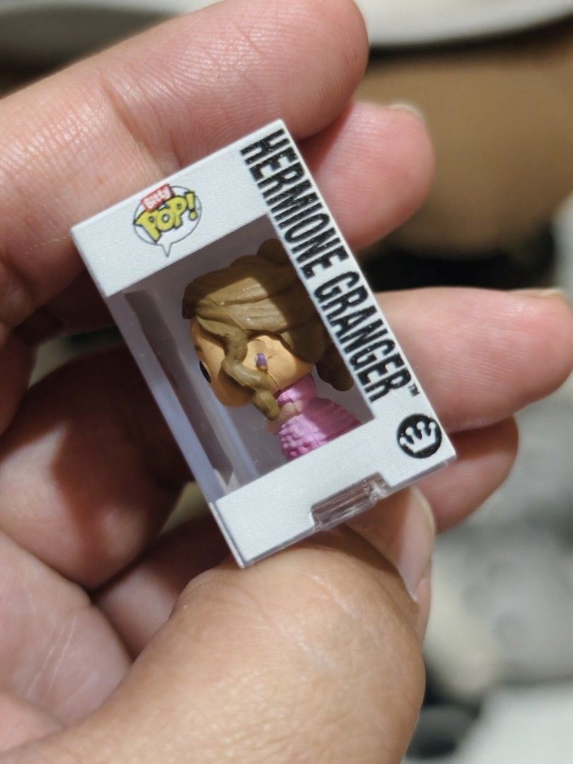 Bitty Pop! Harry Potter Hermione Granger (Category: Designer & Blind Box Toys) located in Pasig City. Submitted by tinalings.things (Listing ID 1427725569, Image 2). Description: Funko Bitty Pop! Hermione Granger Eve from Wall-E movie Php150 each, buy both for Php250 Like new, displayed in case immediately after buying RFS: Decluttering 🙂.
