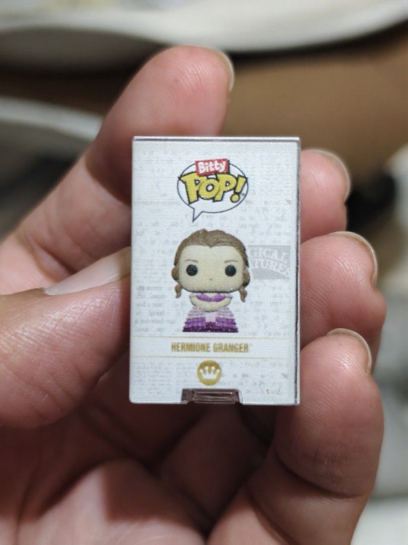 Bitty Pop! Harry Potter Hermione Granger (Category: Designer & Blind Box Toys) located in Pasig City. Submitted by tinalings.things (Listing ID 1427725569, Image 3). Description: Funko Bitty Pop! Hermione Granger Eve from Wall-E movie Php150 each, buy both for Php250 Like new, displayed in case immediately after buying RFS: Decluttering 🙂.