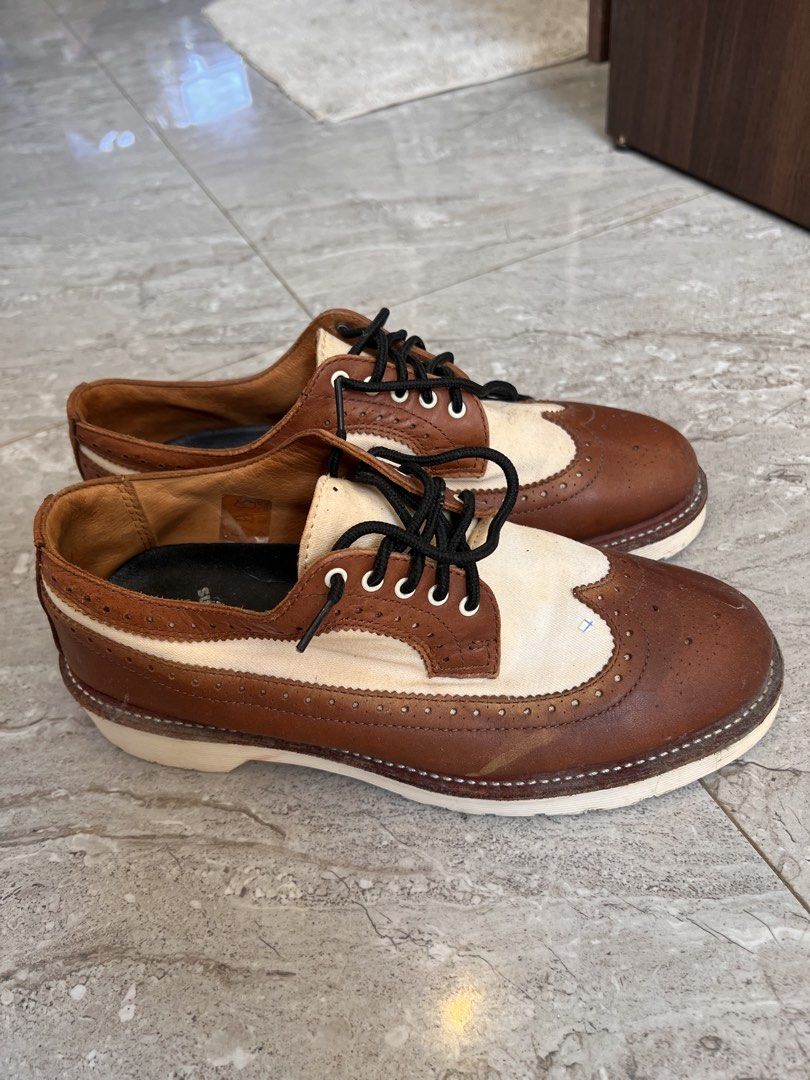 Dr. Martens Brown and White Wingtip Shoes (Category: Dress Shoes) located in Iloilo. Submitted by lanieeeeeee (Listing ID 1427705361, Image 2). Description: Dr. Martens Alfred Authentic Size 8mens Needs Cleaning Replacement Insole.