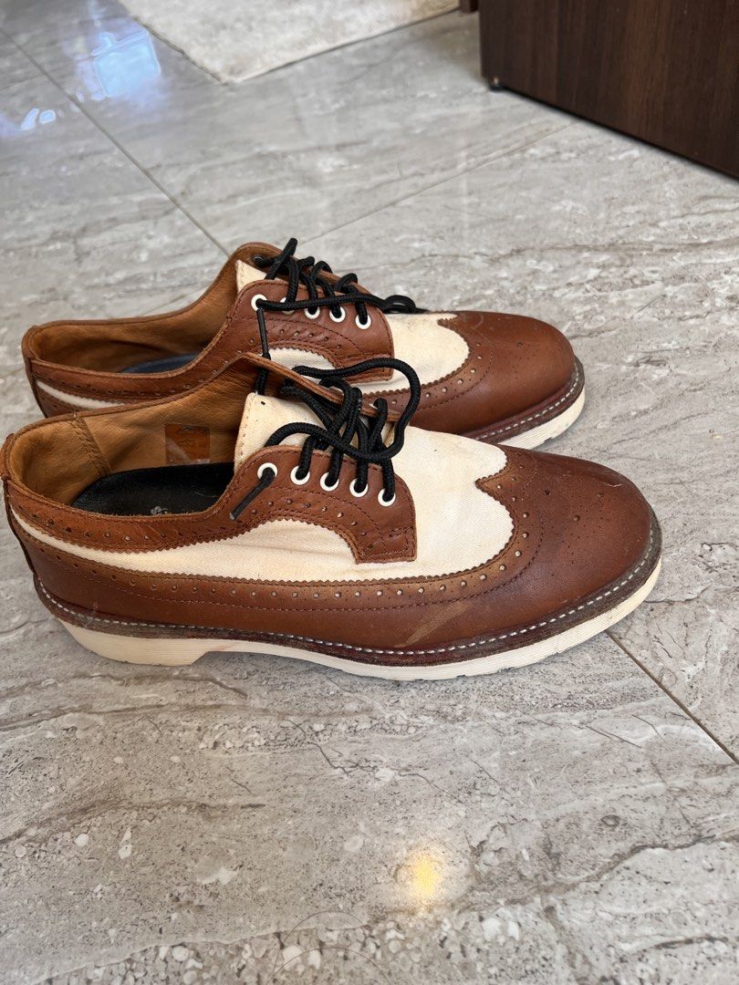 Dr. Martens Brown and White Wingtip Shoes (Category: Dress Shoes) located in Iloilo. Submitted by lanieeeeeee (Listing ID 1427705361, Image 3). Description: Dr. Martens Alfred Authentic Size 8mens Needs Cleaning Replacement Insole.