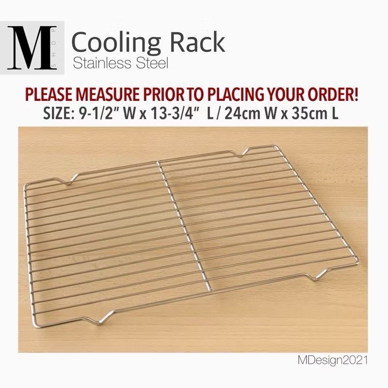 Cooling Rack, 4 Sizes Available (Category: Bakeware) located in Manila. Submitted by mshopmla (Listing ID 1427642585, Image 1). Description: Cooling Rack, Stainless Steel Sizes: 10”w x 14”l 12”w x 16”l 12”w x 18”l 16”w x 20”l A must have in baking for cooling cakes and cookies Product Code: SSCC-1014 Price: Php 285.00 each Product Code: CRSS-1216 Price: Php 390.00 each Product Code: CRSS-1218 Price: Php 420.00 each Product Code: CRSS-1620 Price: 