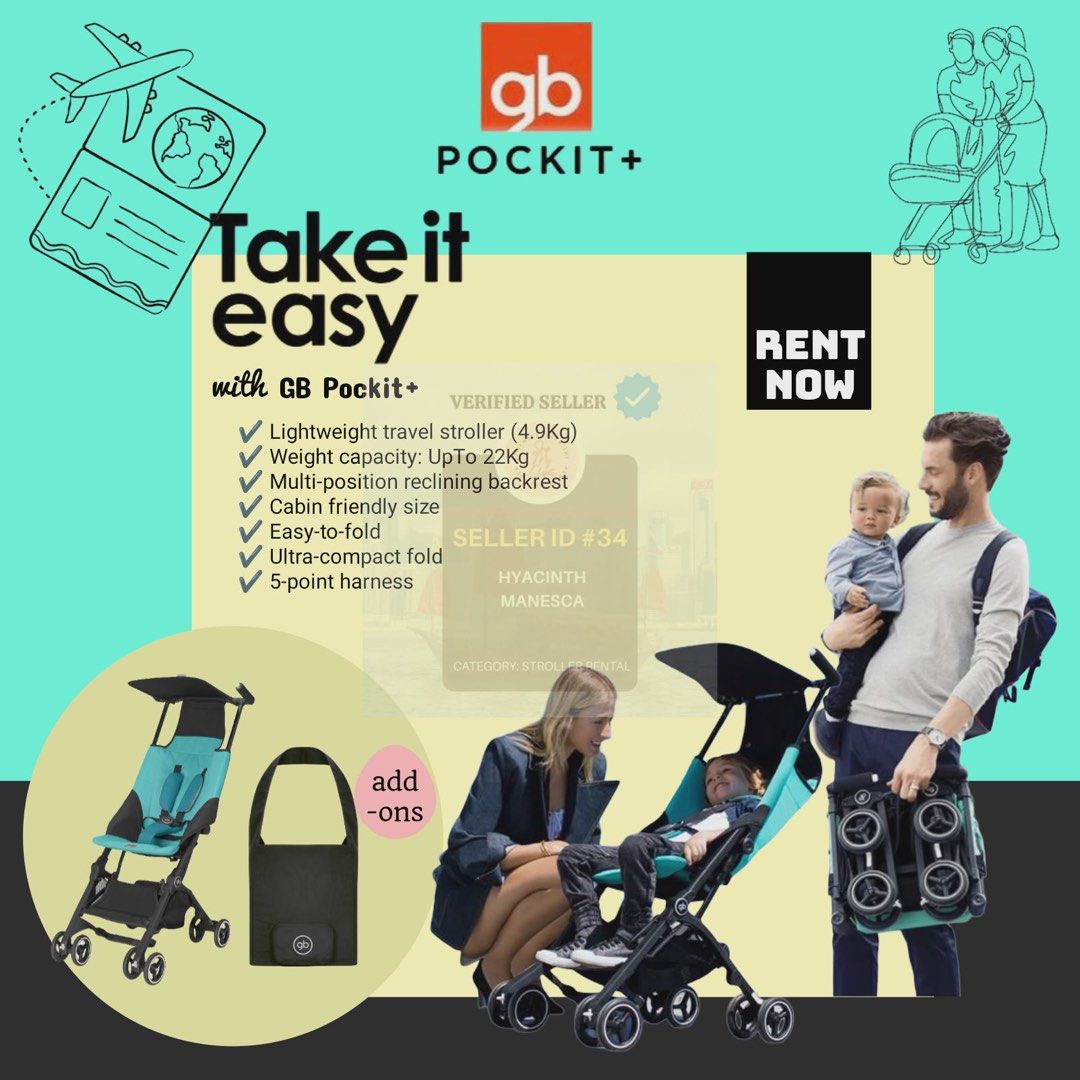 GB Pockit Travel Cabin Size Stroller (Category: Strollers) located in Imus. Submitted by mcsclothing (Listing ID 1427695579, Image 1). Description: Travel with kids 👧👶🧒👦 STROLLER RENTAL ✅ Cabin Size Approved ✅ Lightweight ✅ Adjustable Recline ✅ Easy to fold 📍Location: Imus Cavite Also available: ❤️ Babyzen Yoyo+ ❤️ Cybex Libelle ❤️ GB Pockit+ All Terrain ❤️ GB Pockit+ ❤️ GB Pockit ❤️ Akeeva Aerolite X ❤️ Mstar Stroller Rent a stroller now 📩