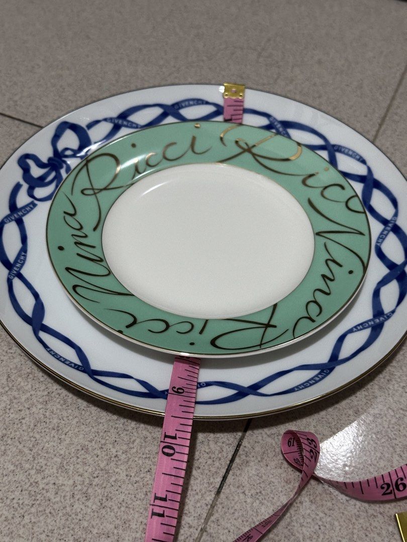 Givenchy plate (Category: Dinnerware & Cutlery) located in Makati City. Submitted by mygoodfinds (Listing ID 1427640883, Image 1). Description: Brandnew all from Japan Sold as set for 800 only… Givenchy Nina Ricci.