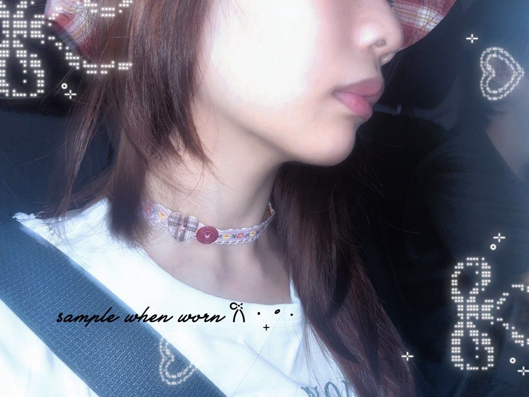 Handmade Ribbon BUTTON Chokers (Category: Necklaces) located in Makati City. Submitted by hellogaragekitty (Listing ID 1427773760, Image 2). Description: handmade with love! mine + letter of your choice! ^__^ A. Pink Musical - 230 php B. Green Musical - 230 php C. Blue Floral - 250 php D. Lavender Floral - SOLD E. Button Floral - SOLD F. Blue Button Choker - SOLD one size fits all ( can add extender for plus size) .