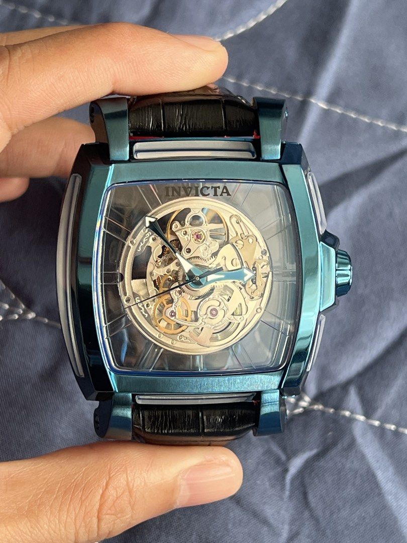 Invicta Reserve Skeleton Watch (Category: Men's Watches) located in Davao. Submitted by timepiece_davao (Listing ID 1427676220, Image 2). Description: INVICTA RESERVE SAPPHIRE GHOST Swiss Movement 26 Jewels Skeleton Automatic Model # 22837 48mm Black/Red Leather strap Good as new (with factory stickers) Inclusions: original box and papers.