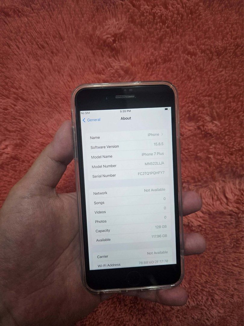 iPhone 7 Plus 128gb 100BH (Category: iPhone 7 Series) located in Lucena. Submitted by alimacgadgets (Listing ID 1427743562, Image 3). Description: Iphone 7 Plus 128gb No issue, all working Malinaw camera front and back Working fingerprint Unit, Case, Charging cable and tempered glass only P4,500 #iPhoneForSale #BudgetiPhone #SecondHandiPhone #LucenaCity #MeetupLucena #iPhone7Plus #iPhone6sPlus #AffordableiPhone.