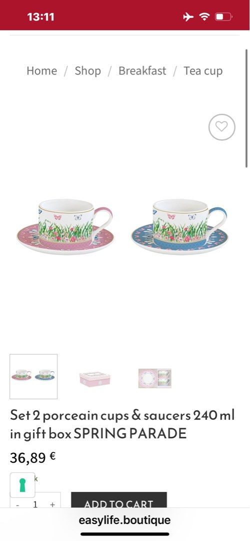 Italy Porcelain Tea Cup Set Gift Set440180384518656002