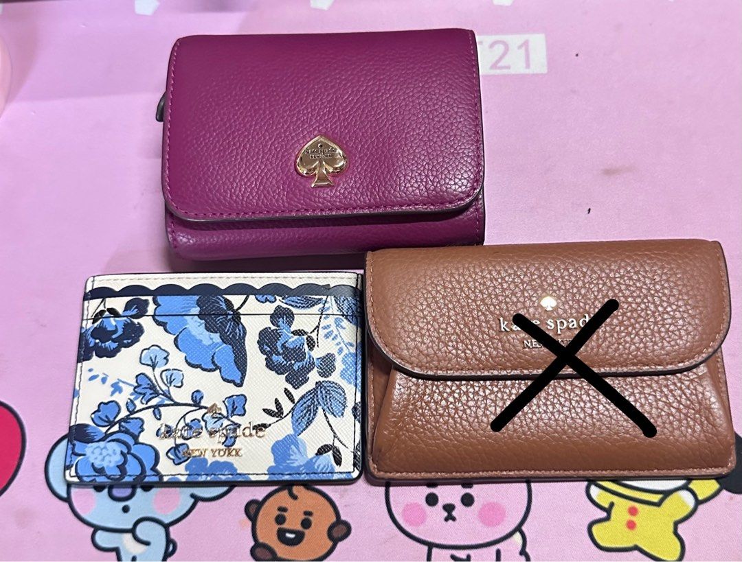 Kate Spade bundle (Category: Luxury Bags & Wallets) located in Tandag. Submitted by kawaiispreloved (Listing ID 1389695596, Image 1). Description: Card holder blue brand new The other used twice only. Kate spade kayla 3000 Ks dumpling 2k ❌sold❌ Card holder 1350 Total of 6,350.