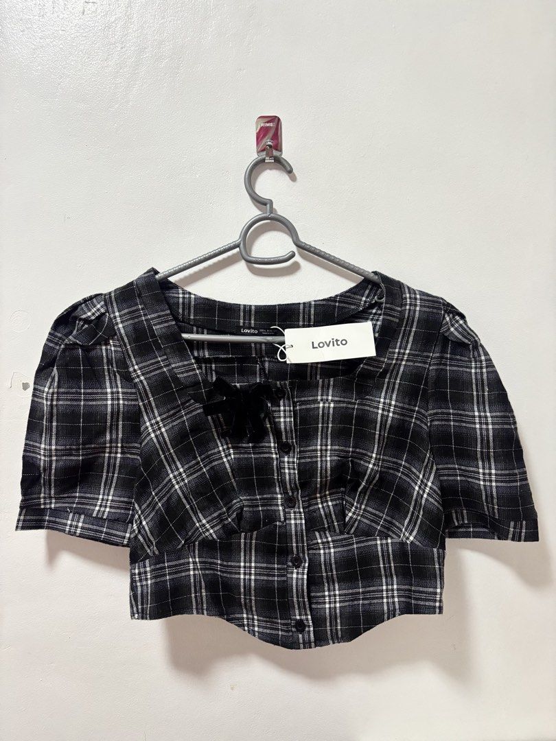 Lovito Women Preppy Gingham Bow Blouse (Category: Blouses) located in Manila. Submitted by meloberry_ (Listing ID 1427768739, Image 1). Description: FOR SALE!!! Lovito Women Preppy Gingham Bow Blouse XL RFS: Too big for me NEVER USED.