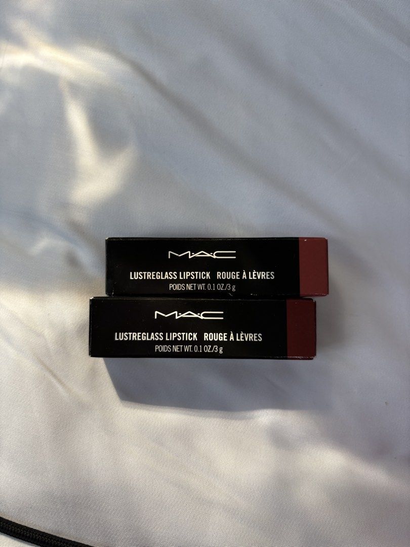 MAC Lustreglass Lipstick - Assorted Shades (Category: Makeup) located in Navotas City. Submitted by hellolades (Listing ID 1413903776, Image 1). Description: SALE Three MAC Lustreglass lipsticks in assorted shades. The shades available are: -Business Casual (544), - Spice It Up! (522). Each lipstick is 0.1 oz/3g. The lipsticks are new and in their original packaging. Php 1600 free sf via j&t.