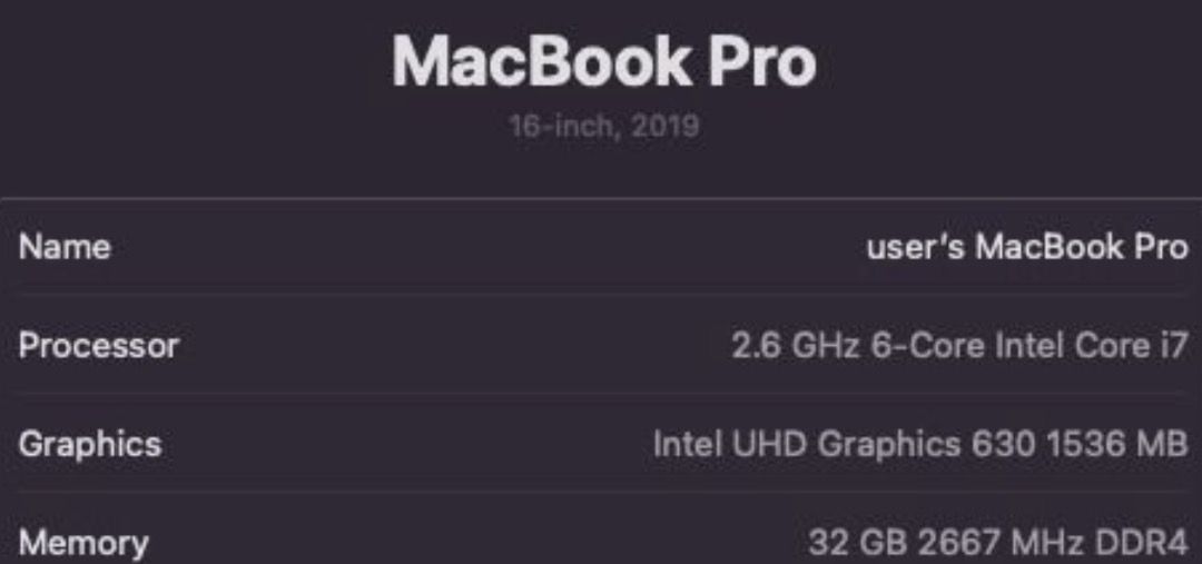 MacBook Pro 16-inch - Intel i7, 32GB,512GB405931960493025281