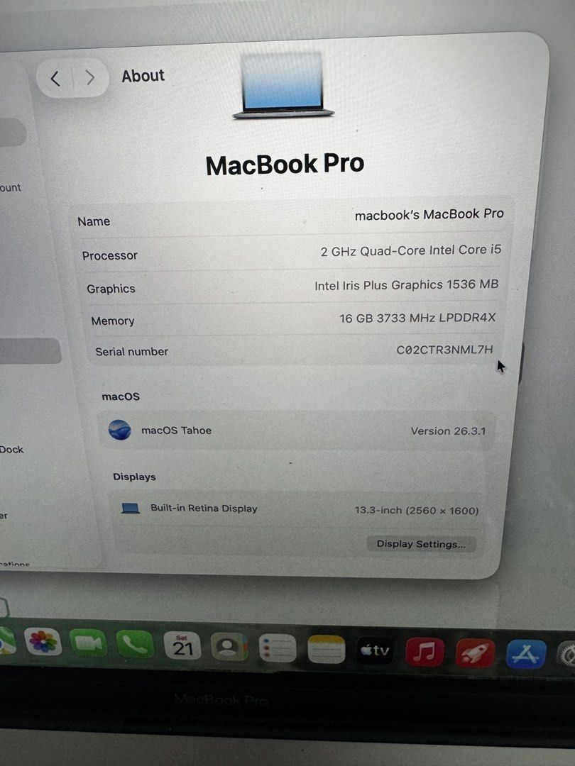 Macbook Pro Intel Core i5405941828485140480
