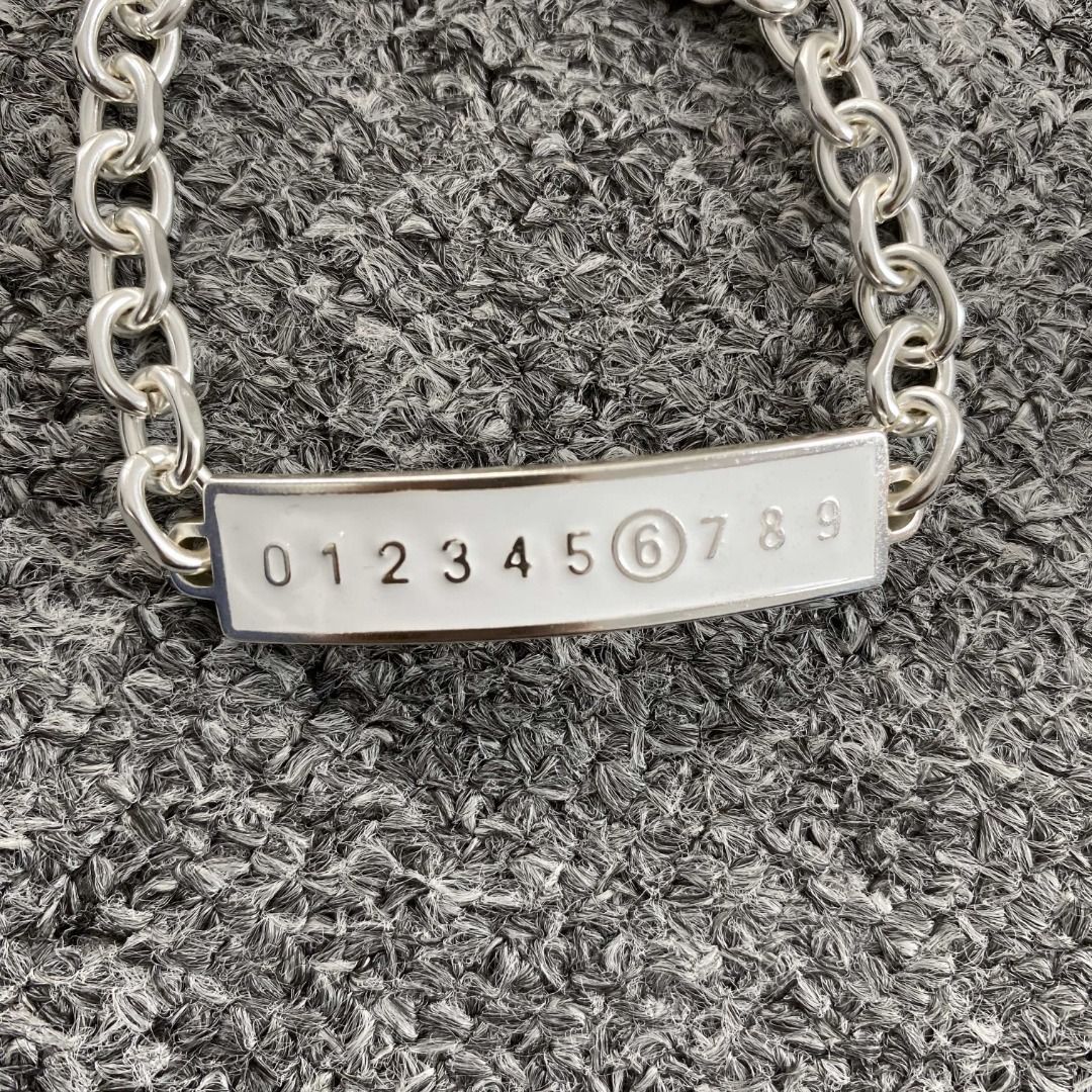 Maison Margiela MM6 Chain Bracelet (Category: Bracelets) located in Antipolo. Submitted by drearchives (Listing ID 1427665561, Image 2). Description: Maison Margiela MM6 Chain Bracelet ₱4,000 + SF thrifted from Japan. Complete inclusions (box & tag) used with care, no issues. Shipping via Lalamove / J&T.