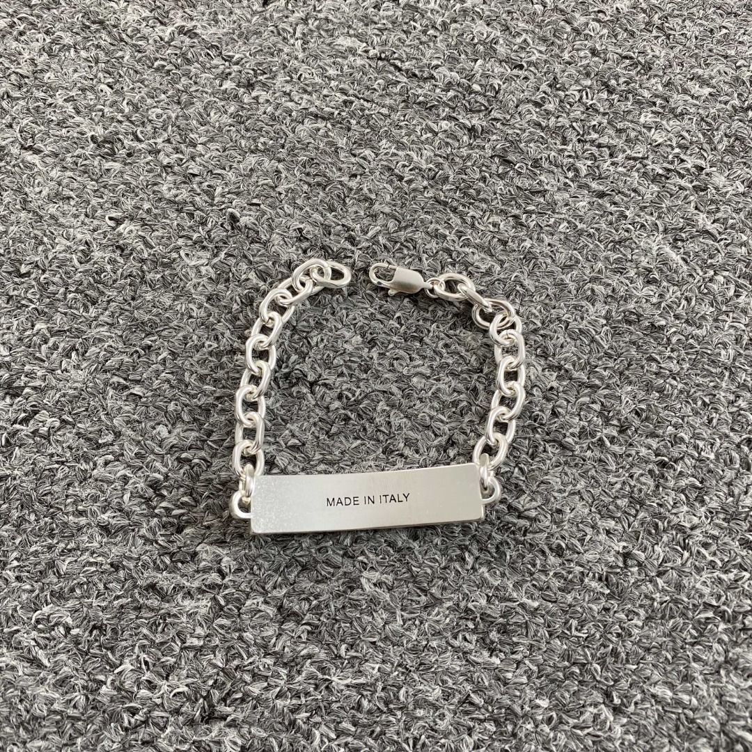 Maison Margiela MM6 Chain Bracelet (Category: Bracelets) located in Antipolo. Submitted by drearchives (Listing ID 1427665561, Image 3). Description: Maison Margiela MM6 Chain Bracelet ₱4,000 + SF thrifted from Japan. Complete inclusions (box & tag) used with care, no issues. Shipping via Lalamove / J&T.