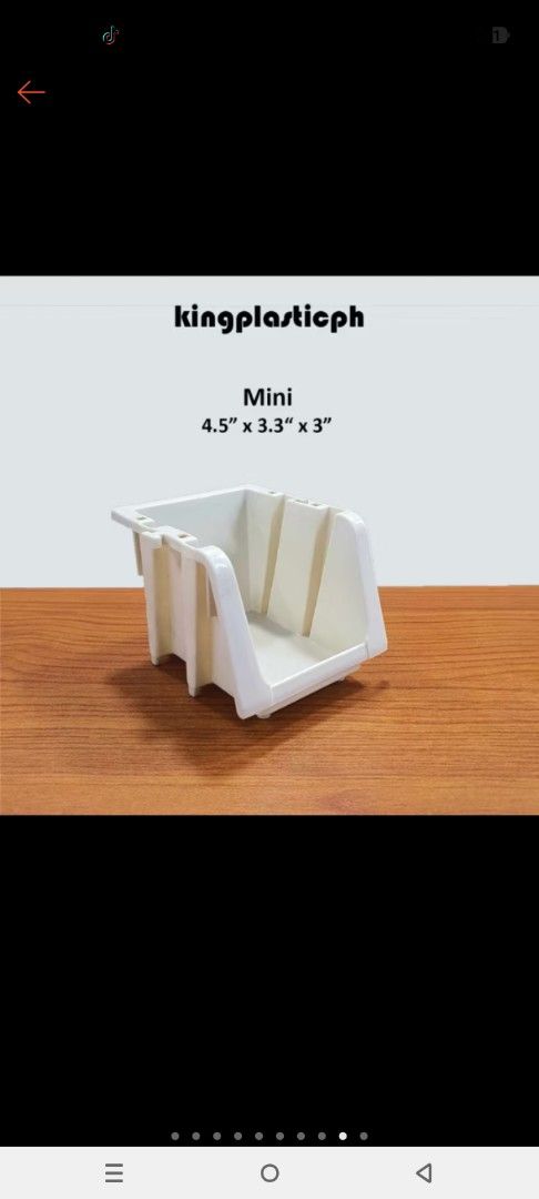 Mini Plastic Storage Bin (Category: Storage Boxes & Baskets) located in Quezon City. Submitted by angeleskang (Listing ID 1427747060, Image 1). Description: binili lang Hindi nagamit. declutter. 4pcs.