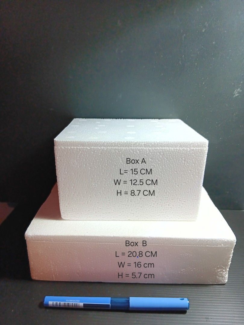Mini Styrofoam Boxes - Box A and Box B, Furniture & Home Living, Home ...