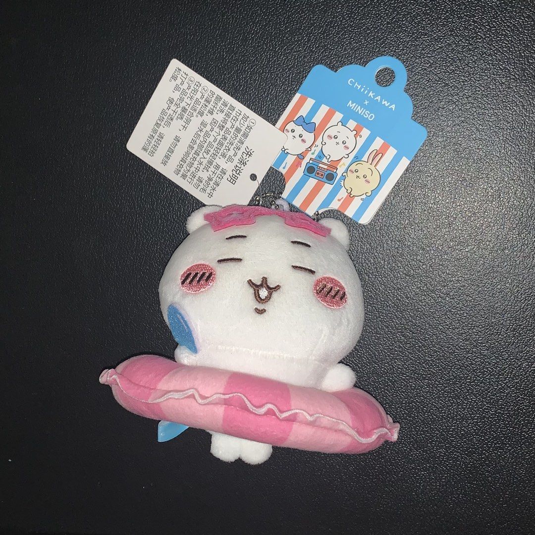 Miniso Chiikawa Plush Keychain (Category: Plushies & Soft Toys) located in Pasig City. Submitted by labuboom (Listing ID 1427669120, Image 1). Description: wts lfb miniso chiikawa plush keychain • brand new, with tag • for sale only • mop: gcash, bank transfer • mod: grab express, lalamove only • can also do meet-ups 📍pasig city.