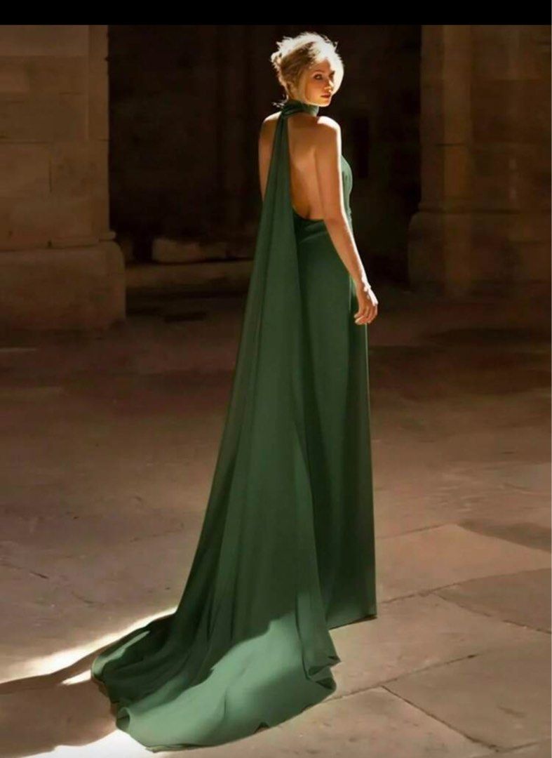 Moss Green Halter Neck Maxi Dress (Category: Dresses) located in Manila. Submitted by inationg (Listing ID 1427749922, Image 2). Description: .
