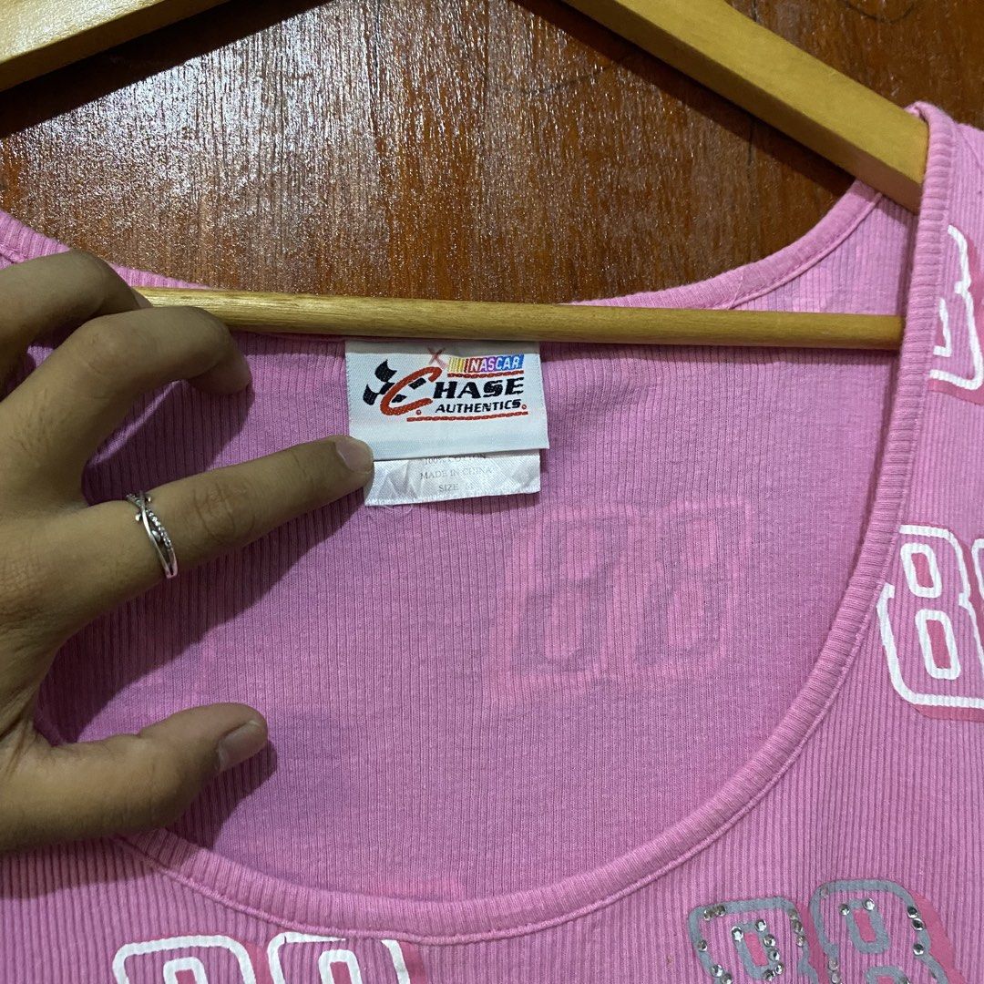 NASCAR Chase Authentic Tank Top (Category: Sleeveless) located in Davao. Submitted by john661 (Listing ID 1427733373, Image 3). Description: Pink NASCAR Tank Top Large Pink 88 Dale Earnhardt Chase Racing Sexy Y2K Stretchy 19x27 Excellent condition No issue PM if interested.