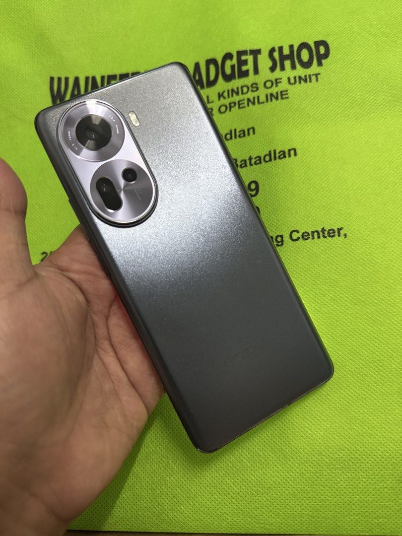OPPO RENO 11 5G (Category: OPPO) located in San Juan City. Submitted by wainefreygadgetshop (Listing ID 1427758640, Image 1). Description: OPPO RENO 11 5G 12+12gb/256gb (PLEASE SEARCH NYO NALANG FULL SPECS ) ALL GOODS AT WORKING NO REPAIR HISTORY GAMING PHONE PEDE PANG BACK UP PHONE SCREEN TESTED SIGNAL TEST CAMERA SOBRANG LINAW HONEST ISSUE ILALAGAY SA NOTE KUNG MERON MAN PARA AWARE KA! NOTE* *SEE POSTED PICTURES MAY UNTING DENTS LANG LOWER PART