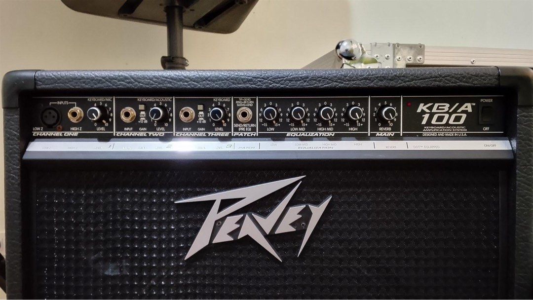 Peavey KB/A 100 Keyboard Amplifier (Category: Musical Instruments) located in Bulacan. Submitted by noadtnse (Listing ID 1427707745, Image 2). Description: Peavey KB/A 100 keyboard amplifier. Made in USA 65w-Watts 15 Inch With Hardcase with wheels. Original and look new 220V Slight Negotiable..