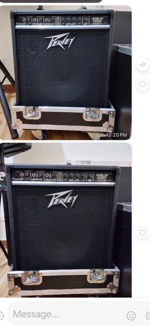 Peavey KB/A 100 Keyboard Amplifier (Category: Musical Instruments) located in Bulacan. Submitted by noadtnse (Listing ID 1427707745, Image 3). Description: Peavey KB/A 100 keyboard amplifier. Made in USA 65w-Watts 15 Inch With Hardcase with wheels. Original and look new 220V Slight Negotiable..
