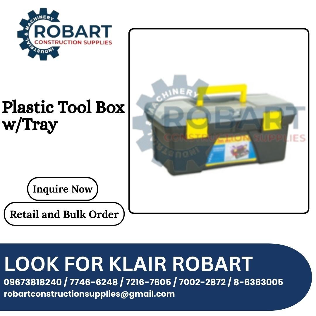 Plastic Tool Box w/ Tray (Category: Storage Boxes & Baskets) located in Caloocan City. Submitted by klair_robart (Listing ID 1427661366, Image 1). Description: Available: Plastic Tool Box with Tray Office Address: 1405 Yuseco St. Sta Cruz Manila SEND US MESSAGE FOR INQUIRIES.